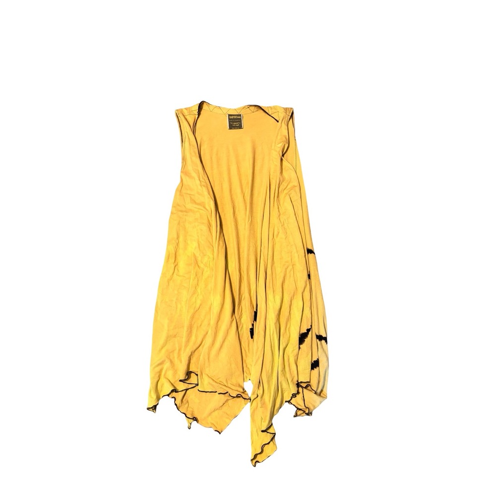 Harubella Open Front Vest Womens XL Mustard Yellow